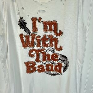 Unisex 's "I'm With The Band" Sleeveless Tank Top Muscle Shirt 1XL Read Descript
